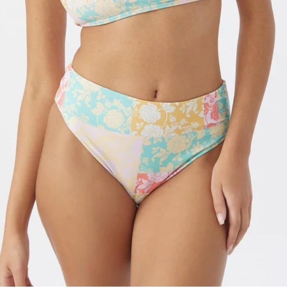NWT O’Neill Olivia Tulum High Waisted Print Bikini Bottoms - Picture 3 of 9